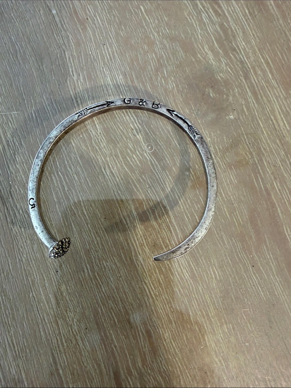 Giles & Brother Le Beau Railroad Silver Pavé Cuff